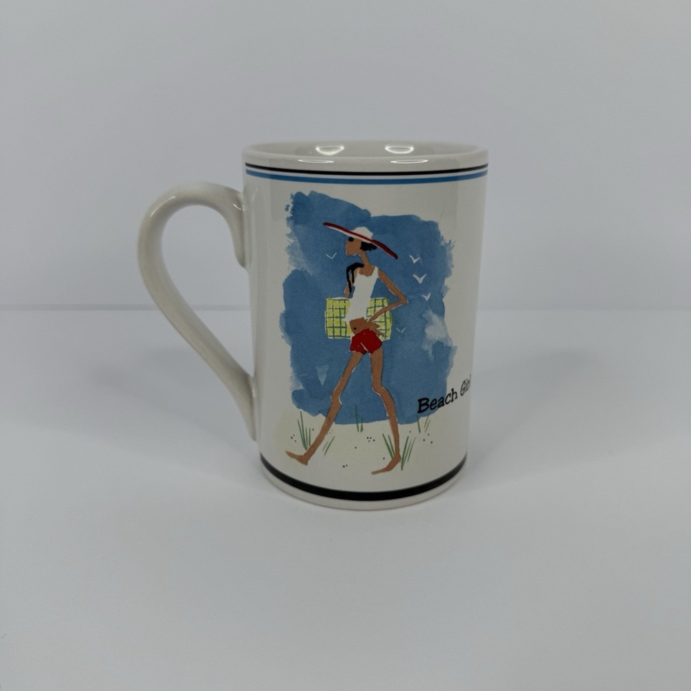 The Girls The Beach Girl 12 Oz Mug Santa Barbara Ceramic Designs The T Company